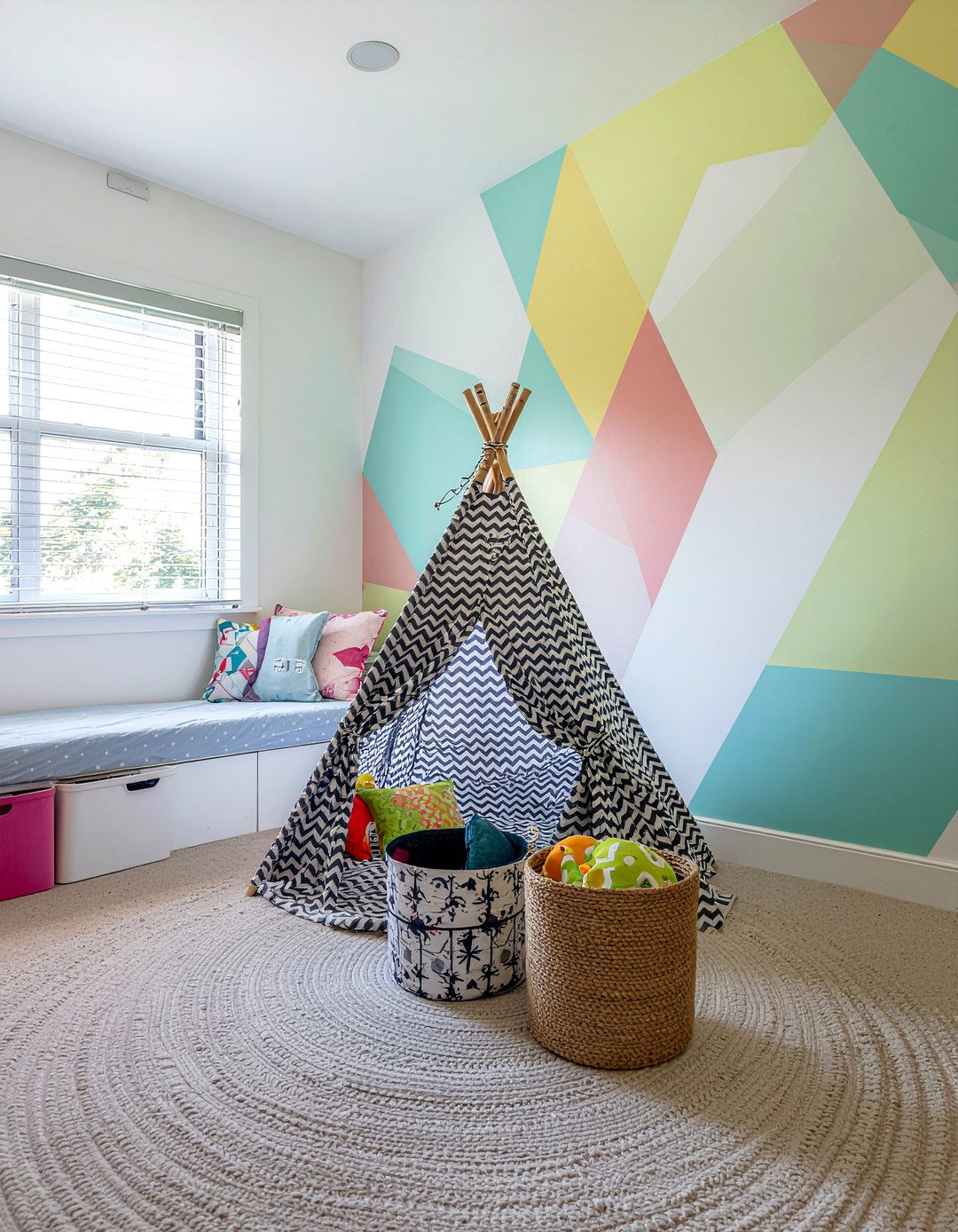 Kids Bedroom Geometric Wallpaper - 30 bedroom geometric wallpapers
