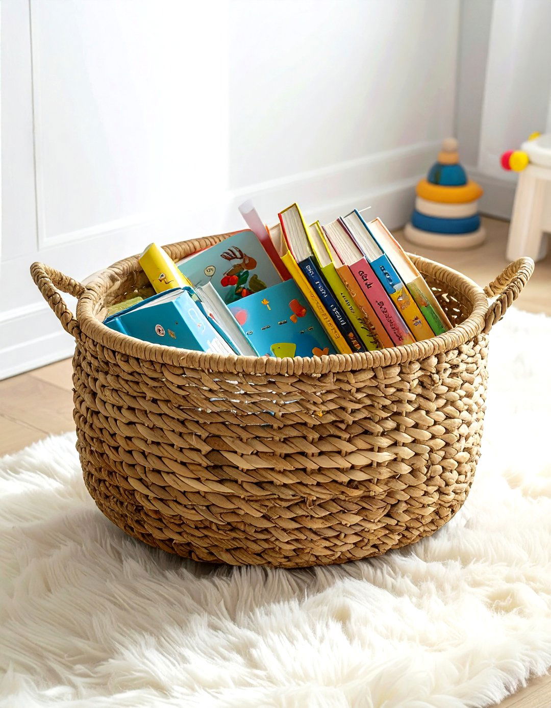 Kids Book Basket - 30 decorative basket ideas