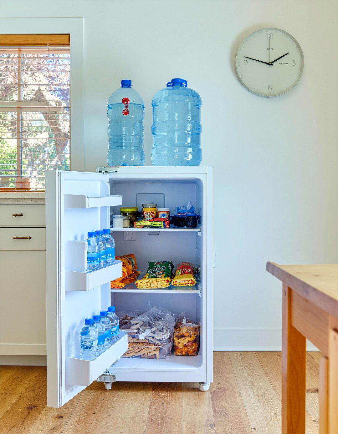 Kids Friendly Beverage Station - 30 beverage refrigerator kitchen ideas