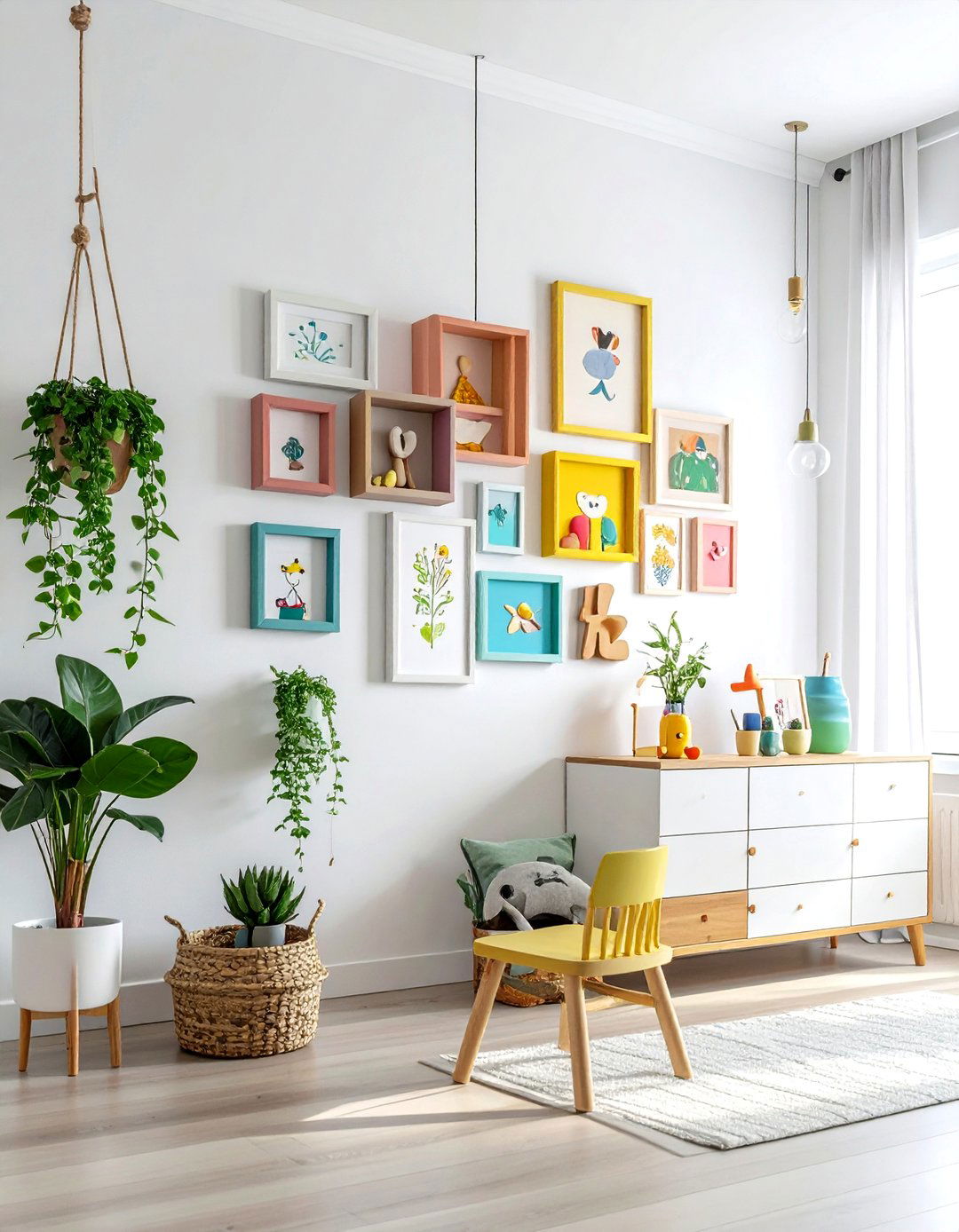 Kids Gallery Wall - 30 kids room decor ideas