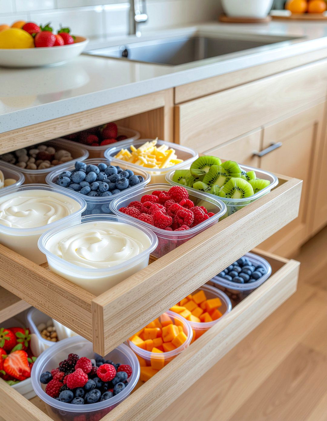 Kids Snack Drawer - 30 drawer refrigerator kitchen ideas