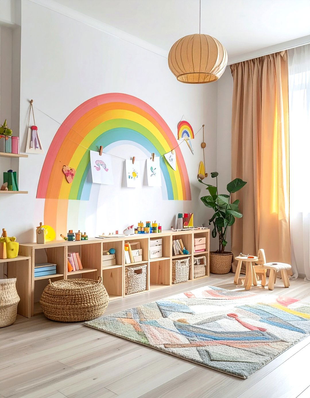 Kids art display - 30 command strip decor ideas