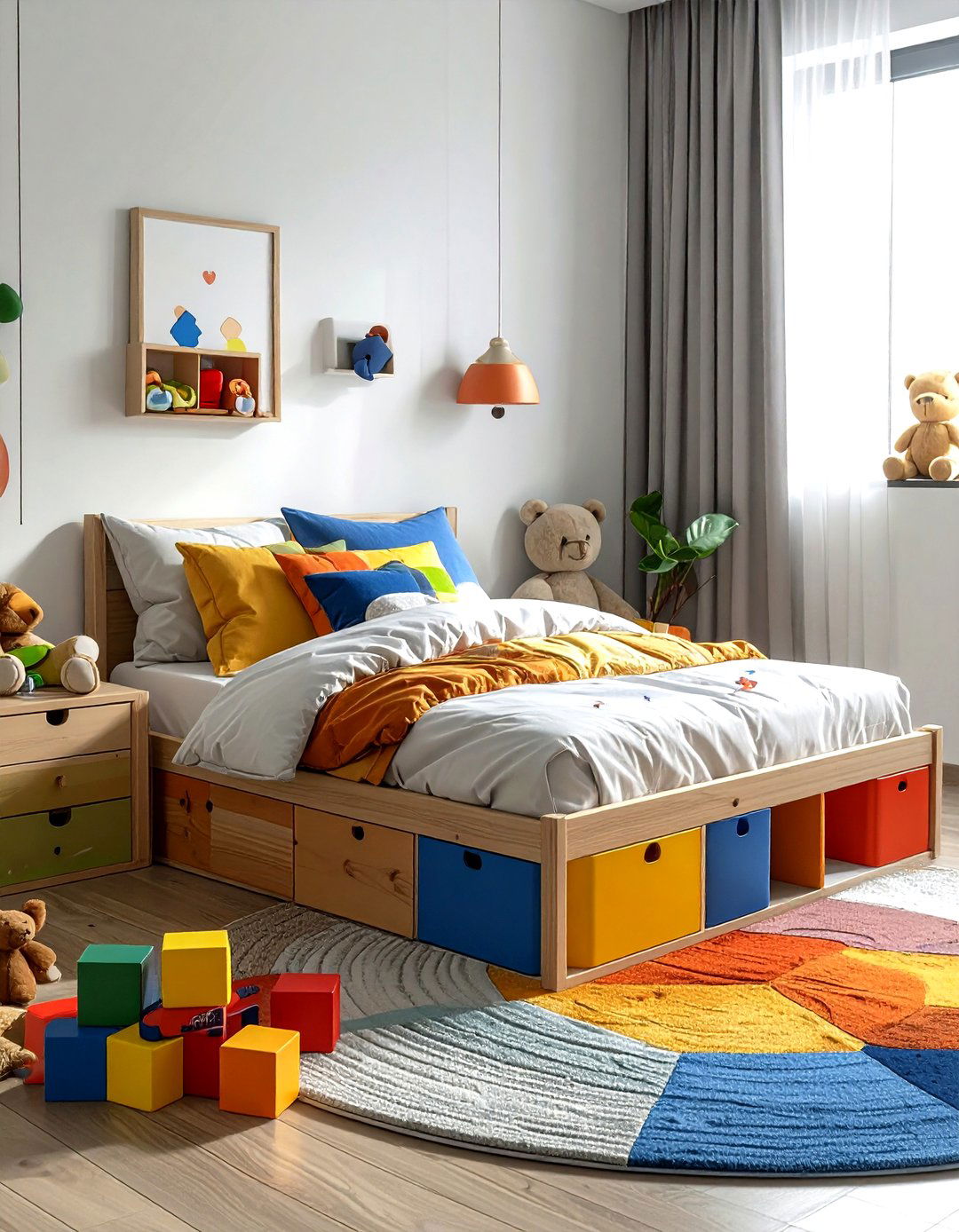Kids bed with toy storage - 30 storage bed ideas