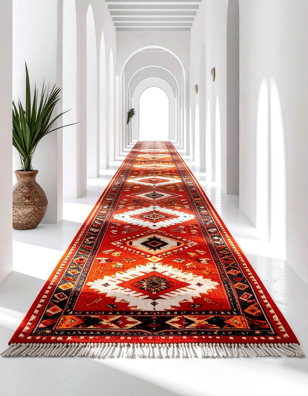 Kilim Rug Runner - 30 Moroccan home decor ideas