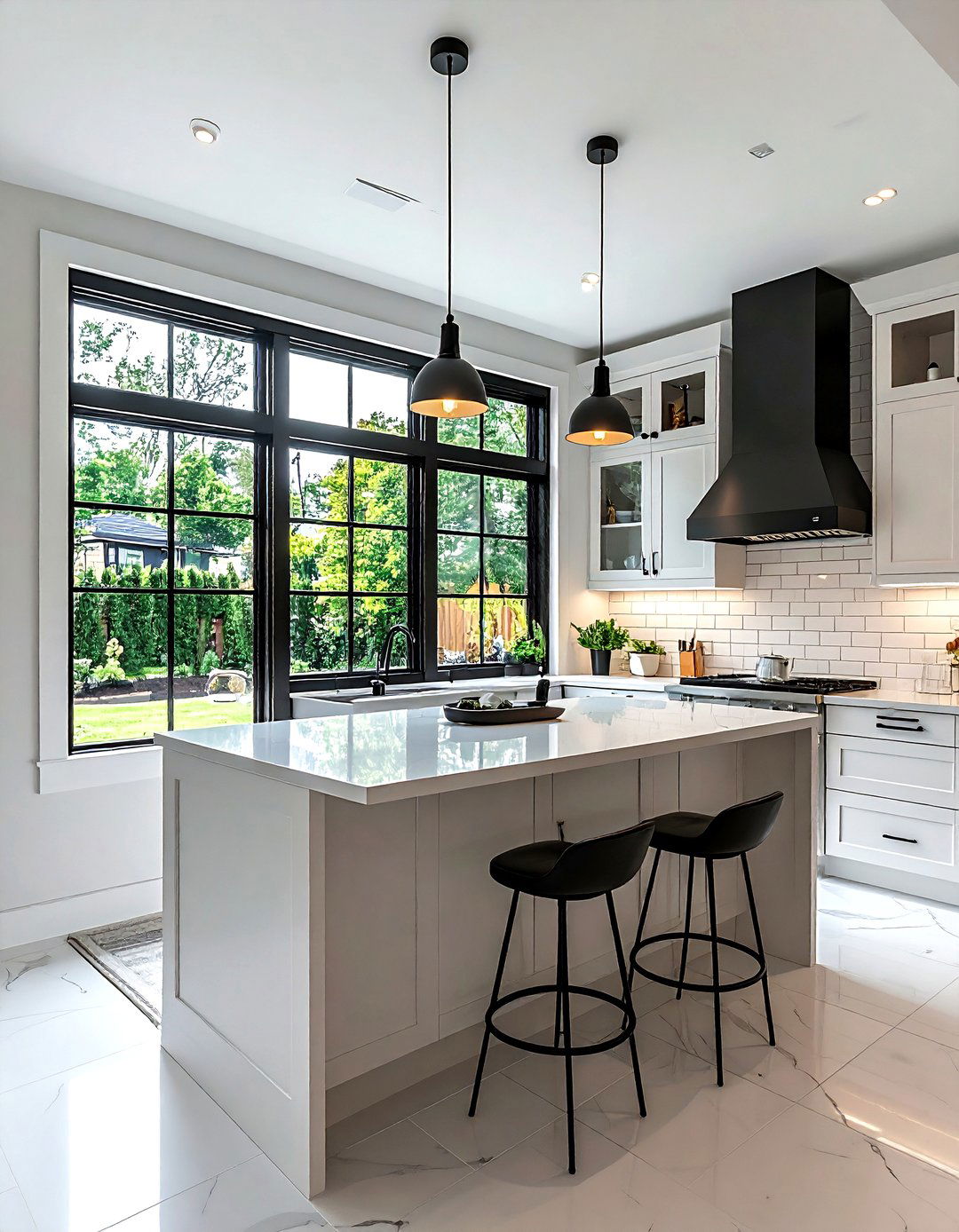 Kitchen Bay Window Black Frames - 30 kitchen bay window ideas