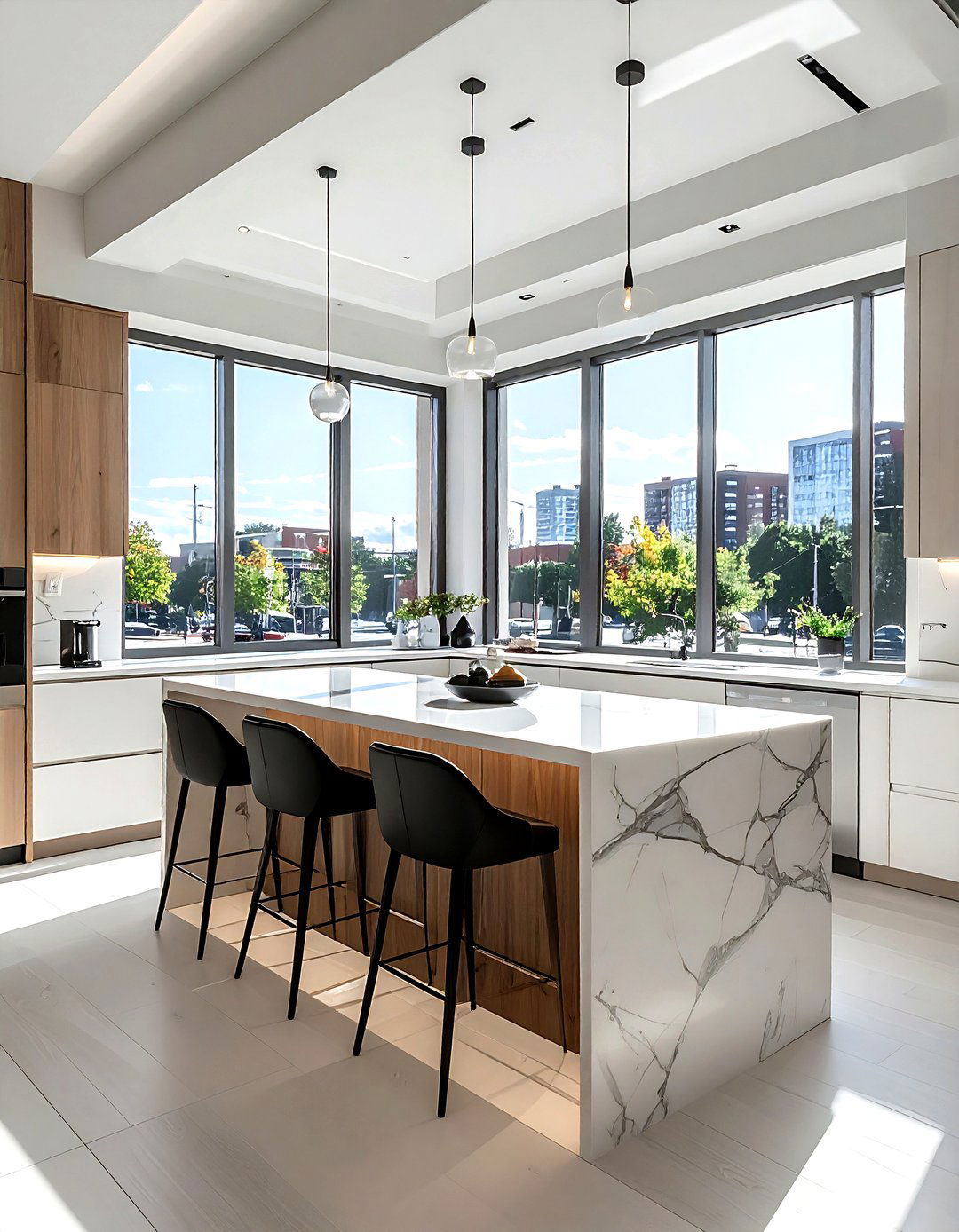 Kitchen Bay Window Breakfast Bar - 30 kitchen bay window ideas