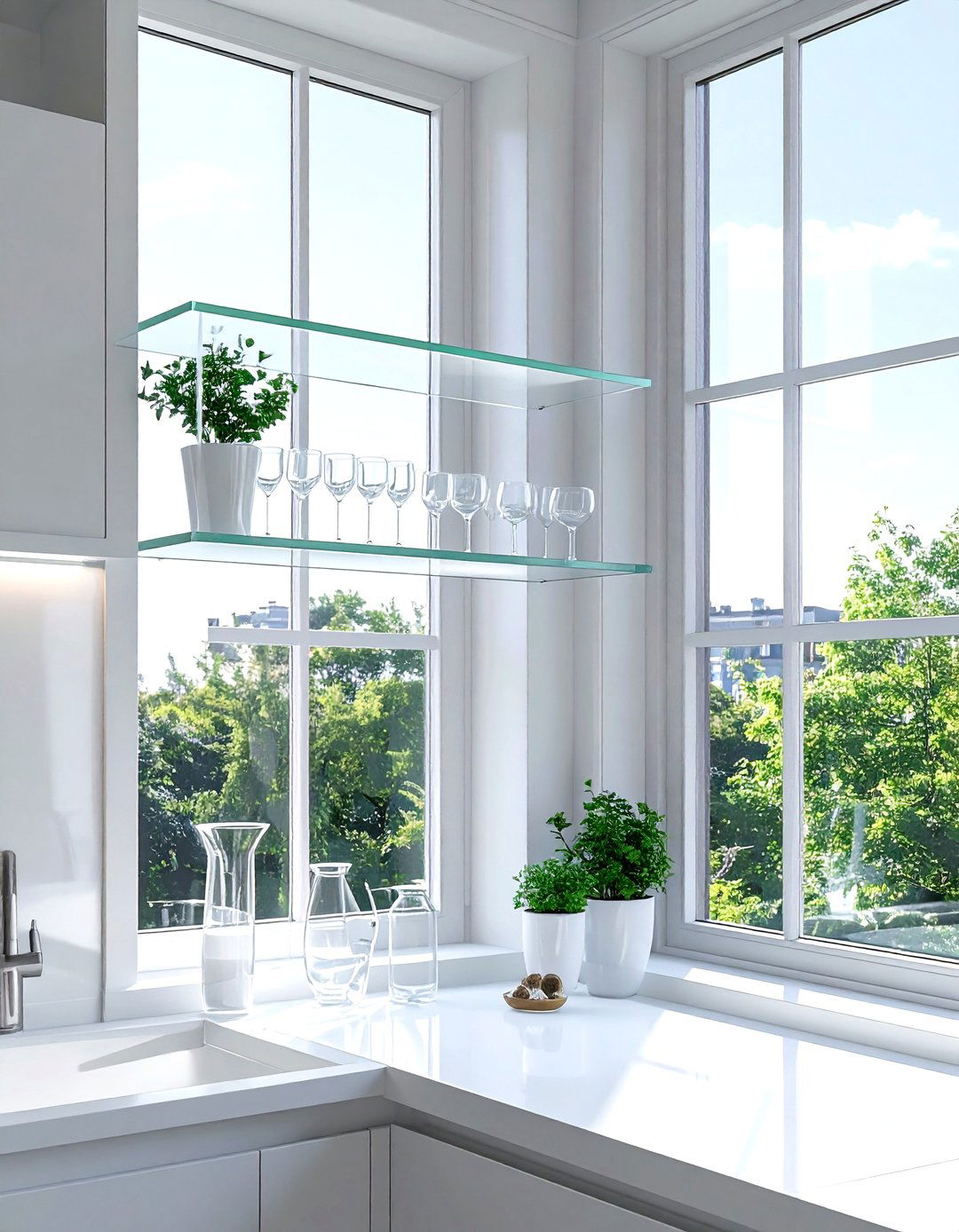 Kitchen Bay Window Shelves - 30 kitchen bay window ideas