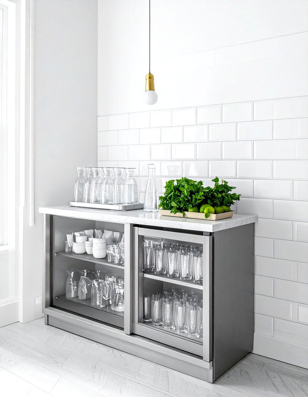 Kitchen Beverage Station - 30 kitchen entertaining ideas