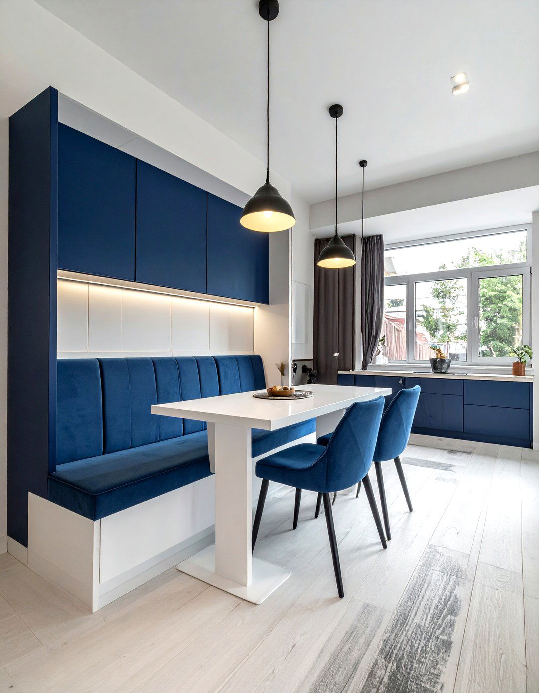 Kitchen Booth with Under Seat Storage - 30 storage dining bench ideas