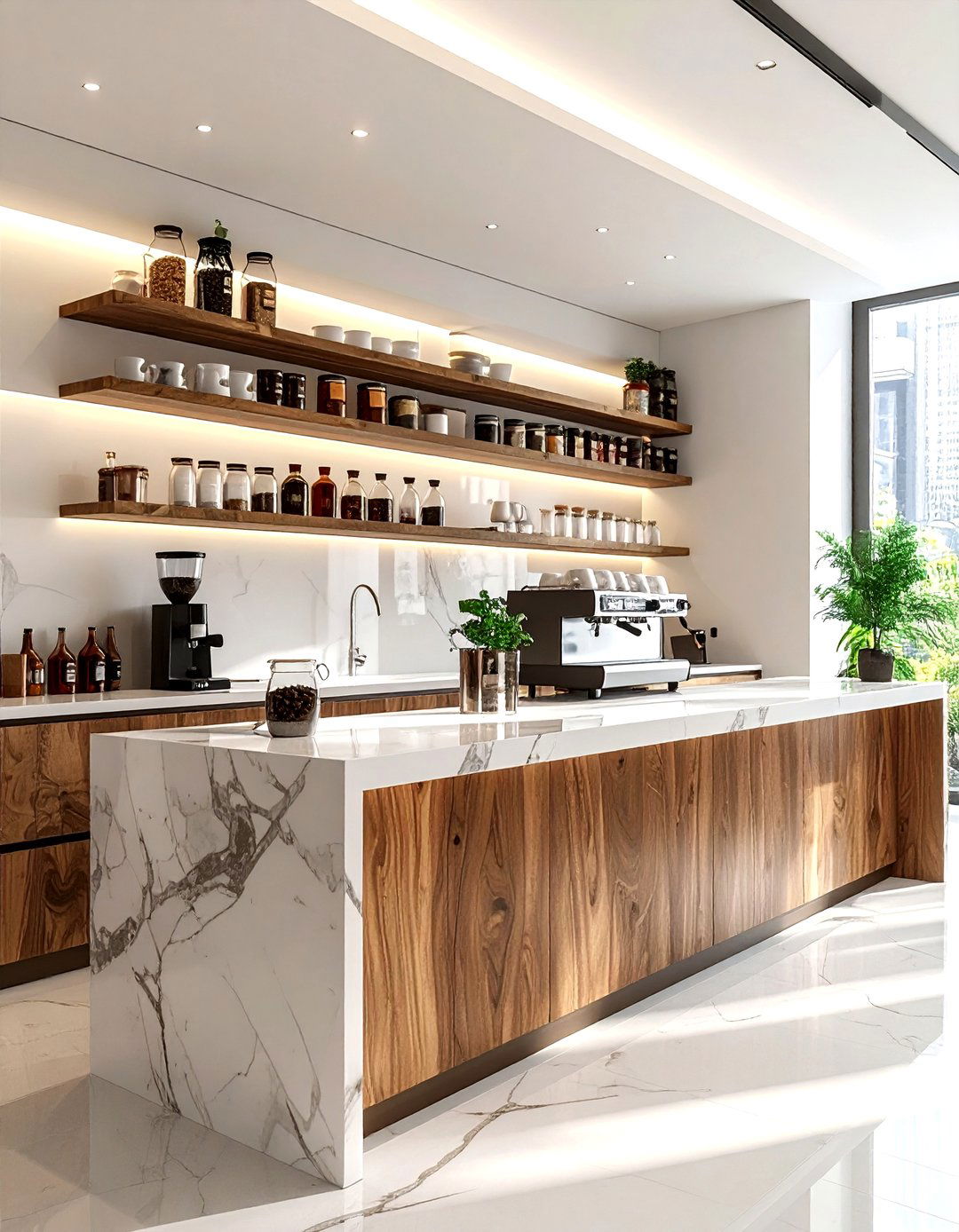 Kitchen Coffee Bar Shelving - 30 kitchen open shelving ideas