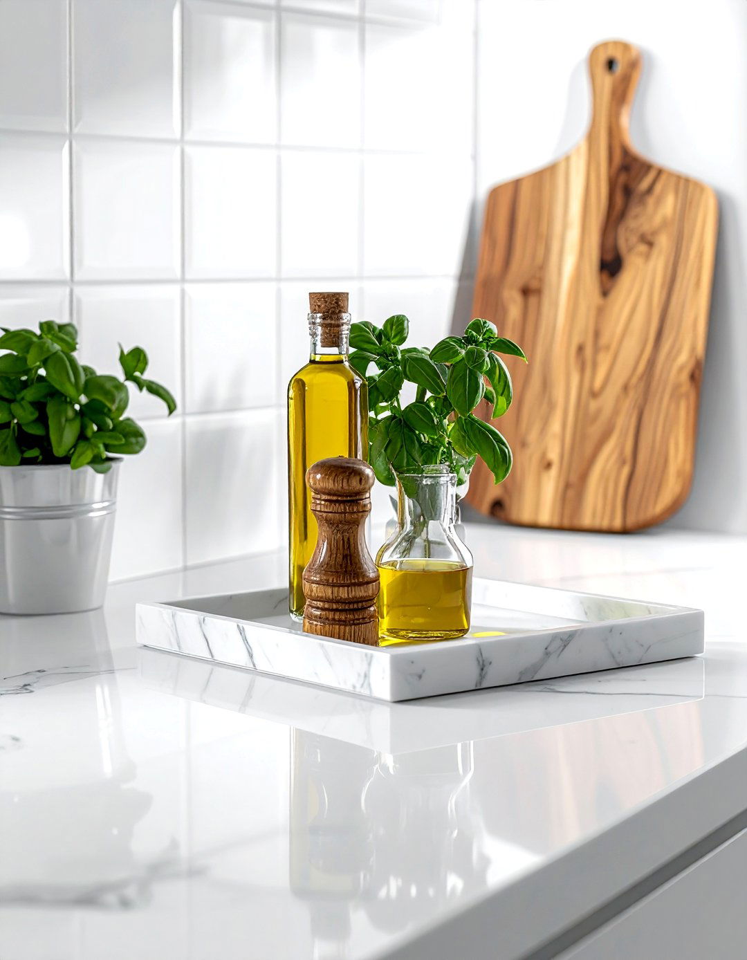 Kitchen Counter Tray - 30 styling vignette ideas