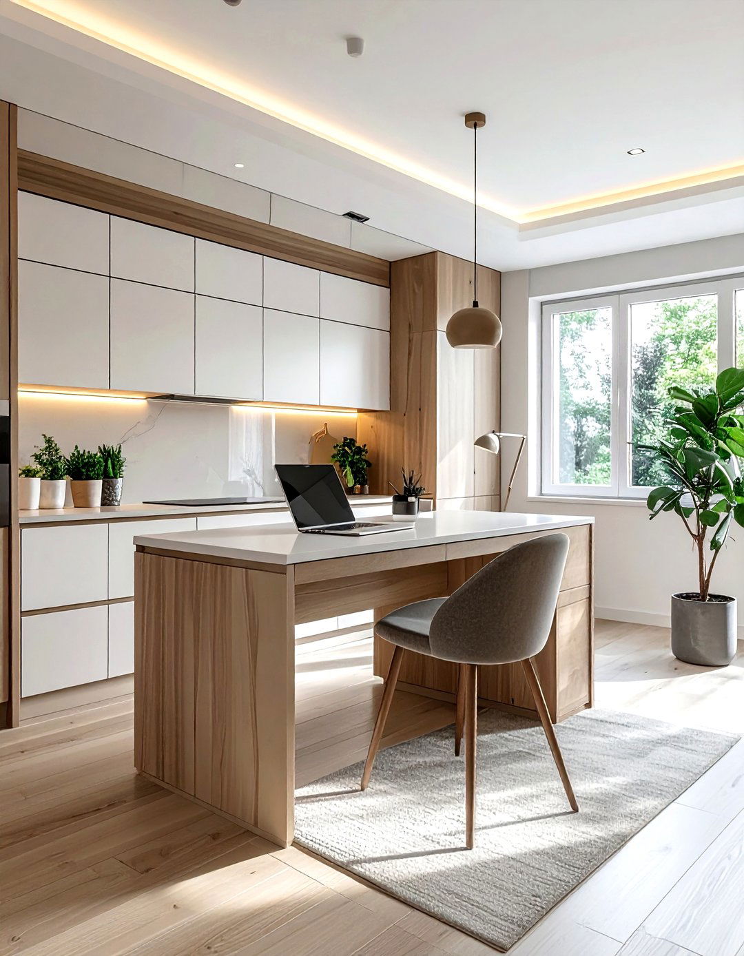 Kitchen Desk Area - 30 kitchen gathering space ideas