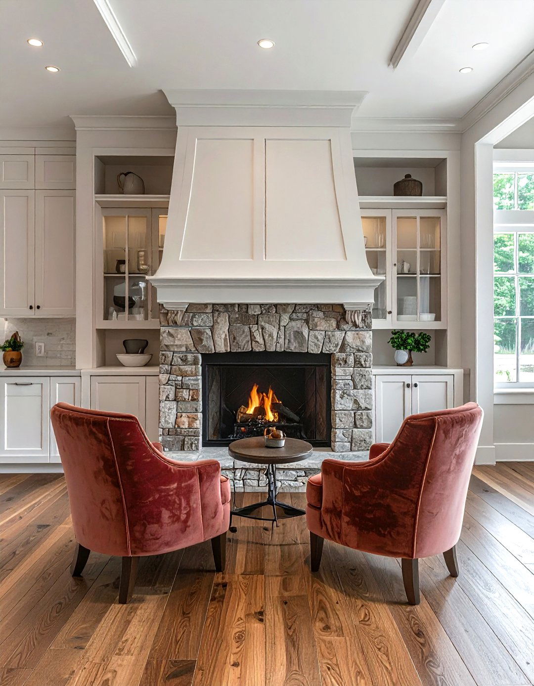 Kitchen Fireplace Seating Area - 30 kitchen social hub ideas