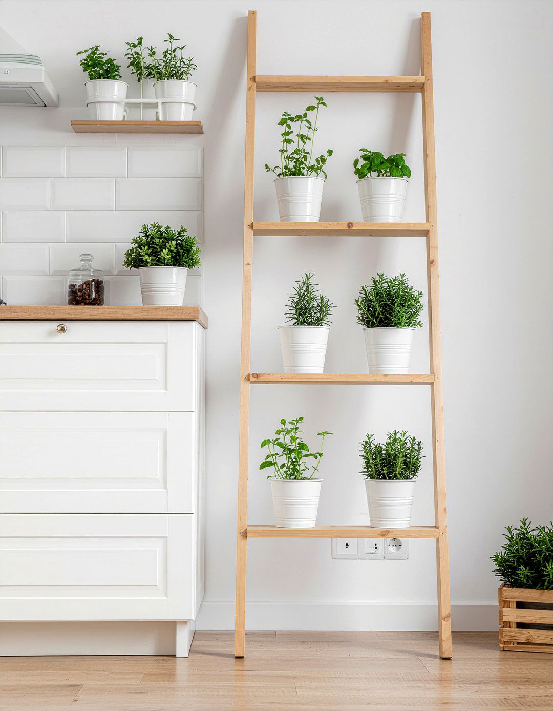 Kitchen Herb Ladder - 30 kitchen herb garden ideas