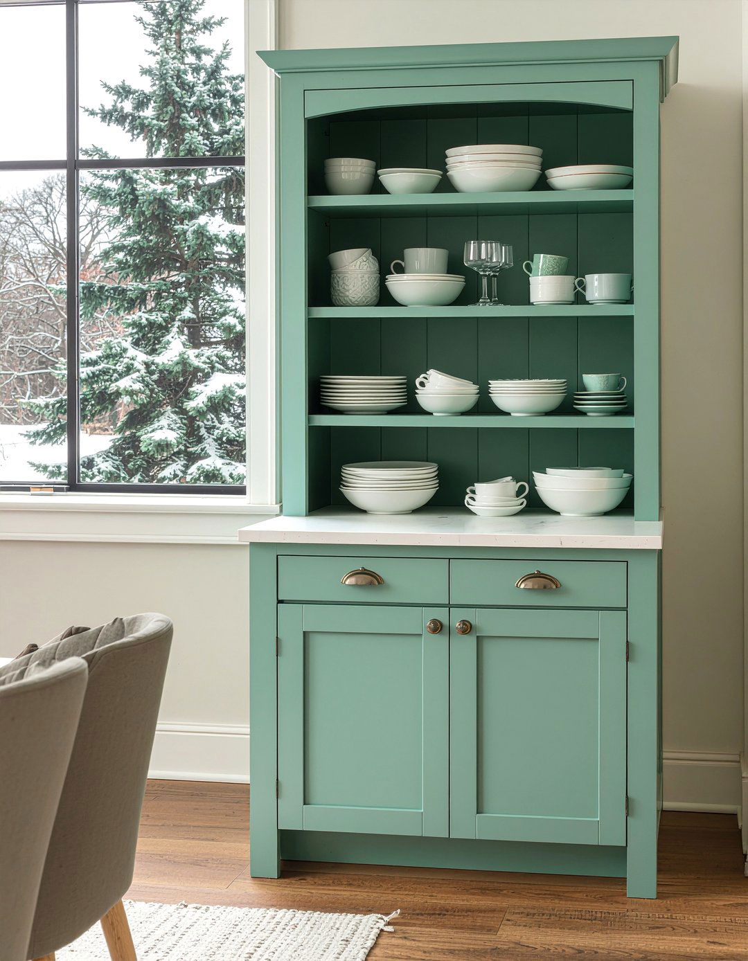 Kitchen Hutch Storage Solution - 30 baking sheet storage kitchen ideas