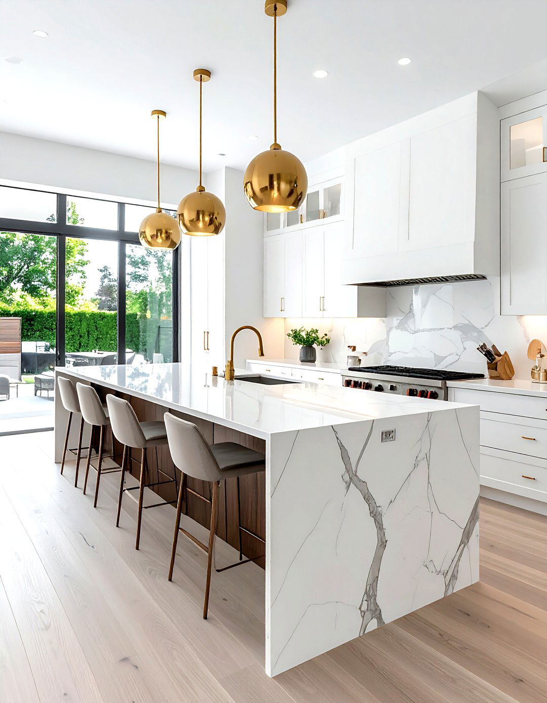 Kitchen Island Waterfall Edge - 30 kitchen social hub ideas