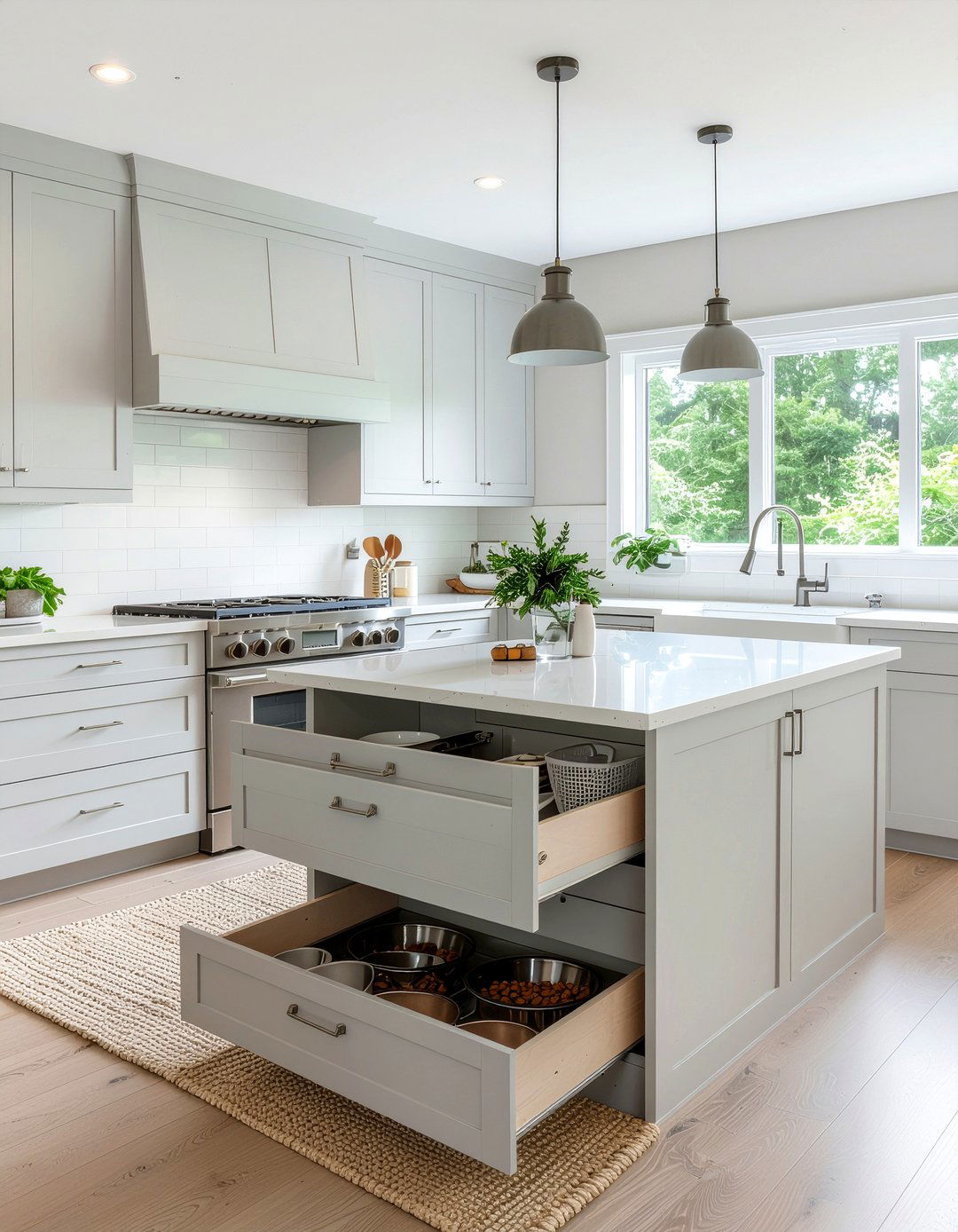 Kitchen Island With Pet Feeding Station - 30 kitchen island with storage ideas