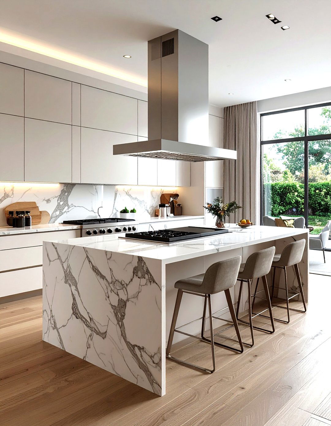 Kitchen Island With Range - 30 GE Profile kitchen ideas