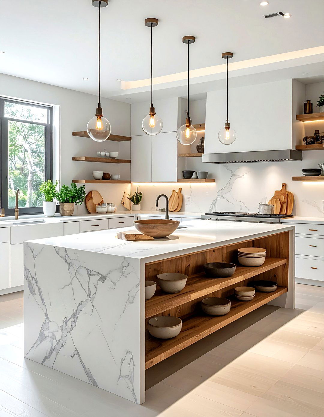 Kitchen Island With Shelves - 30 functional decor ideas