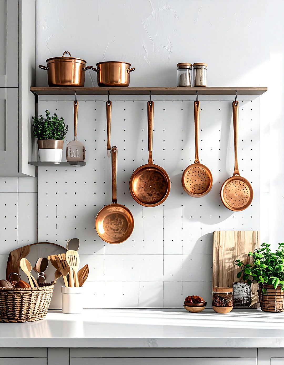 Kitchen Pegboard Wall - 30 functional kitchen ideas