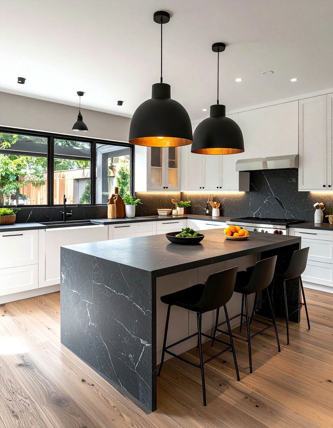 Kitchen Pendant Lighting - 30 soapstone countertop kitchen ideas