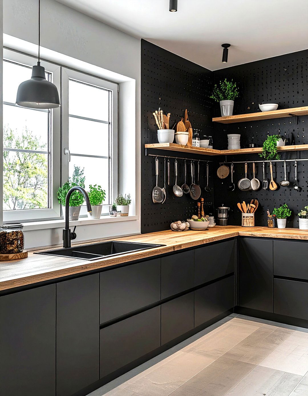 Kitchen Wall Pegboard - 30 utensil storage kitchen ideas