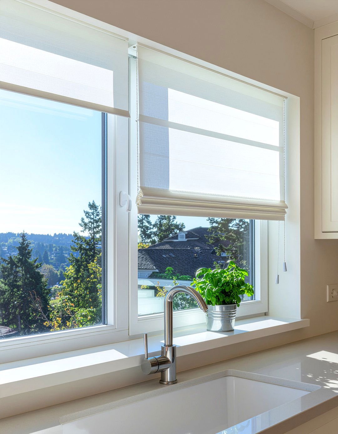 Kitchen Window Blinds - 30 low cost kitchen makeover ideas