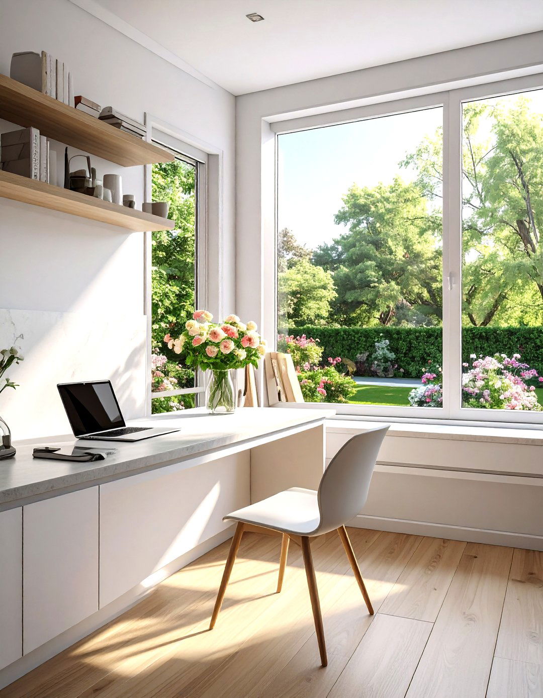 Kitchen Window Workspace - 30 kitchen homework station ideas