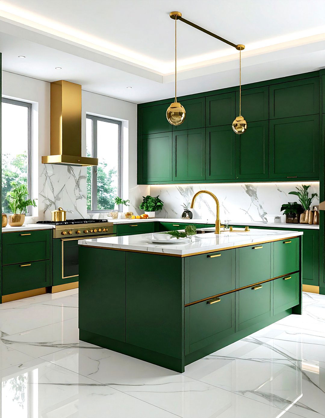 Kitchen With Gold Hardware - 30 one-wall kitchen ideas