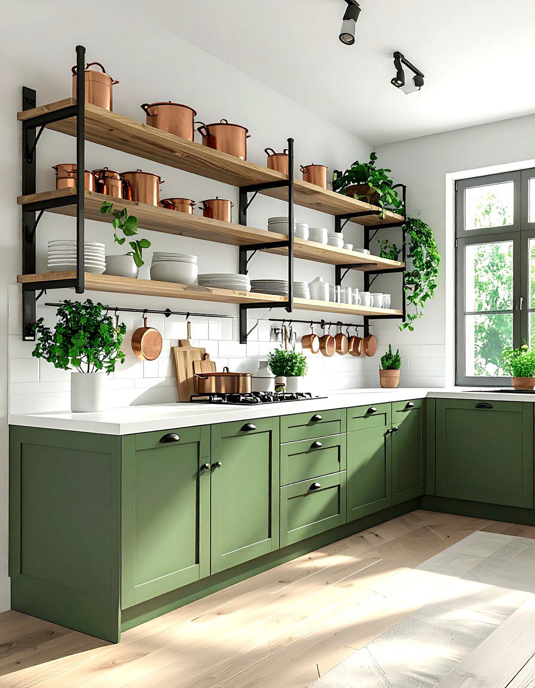 Kitchen With Open Shelving - 30 one-wall kitchen ideas