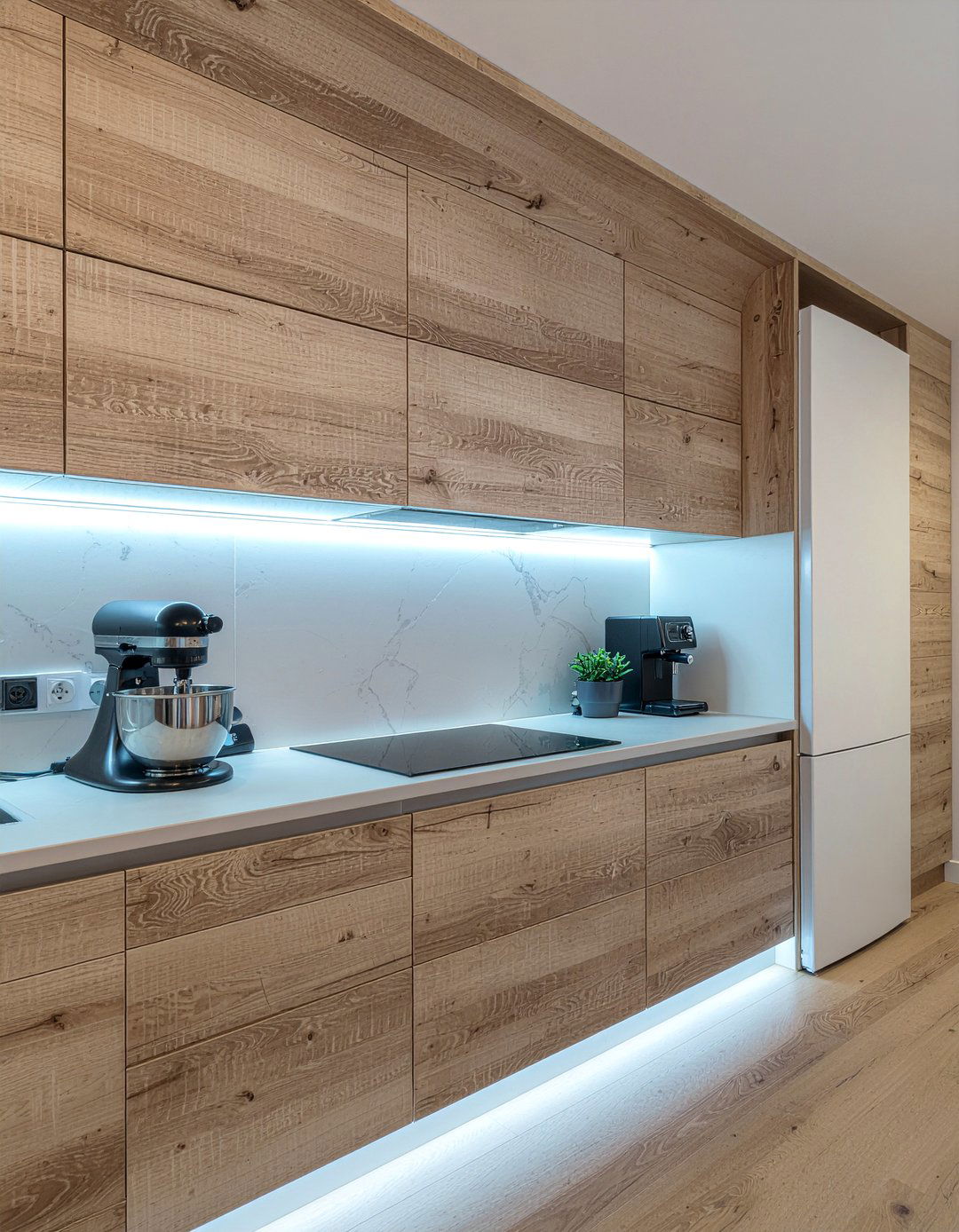 Kitchen appliance garage lighting - 30 LED strip kitchen lighting ideas