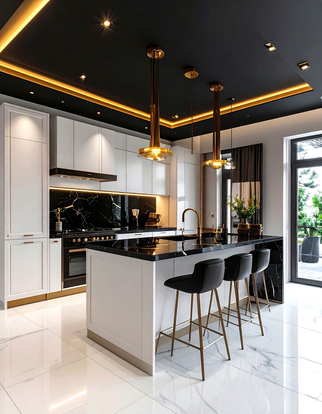 Kitchen black ceiling - 30 kitchen ceiling ideas
