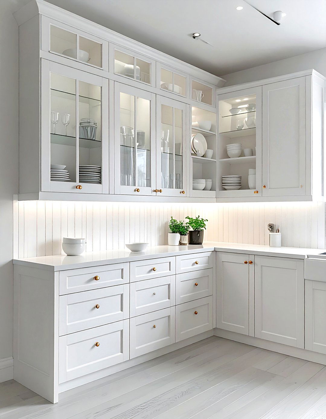 Kitchen cabinet inserts - 30 beadboard ideas