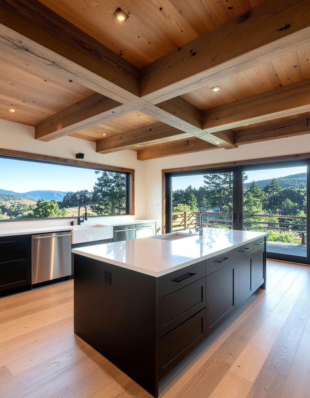 Kitchen ceiling beam lighting - 30 accent lighting kitchen ideas