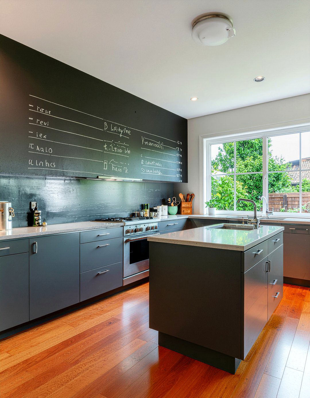 Kitchen chalkboard wall - 30 inexpensive kitchen update ideas