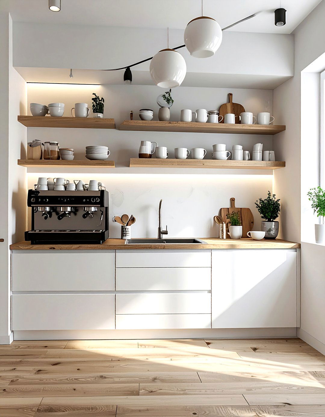 Kitchen coffee station - 30 refined kitchen ideas