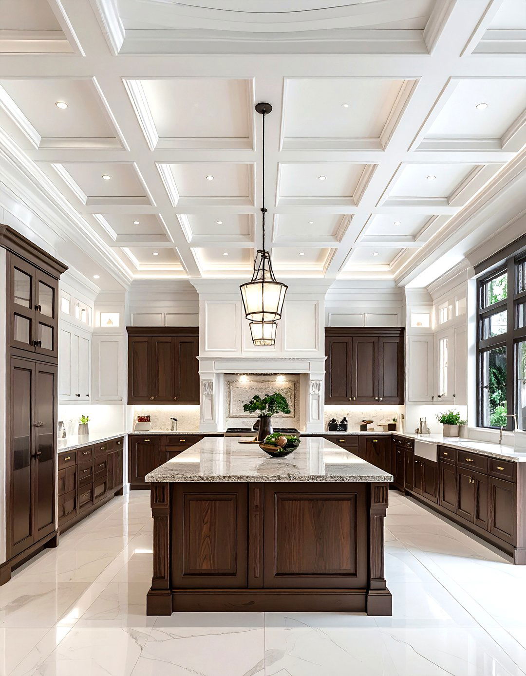 Kitchen coffered ceiling - 30 kitchen ceiling ideas