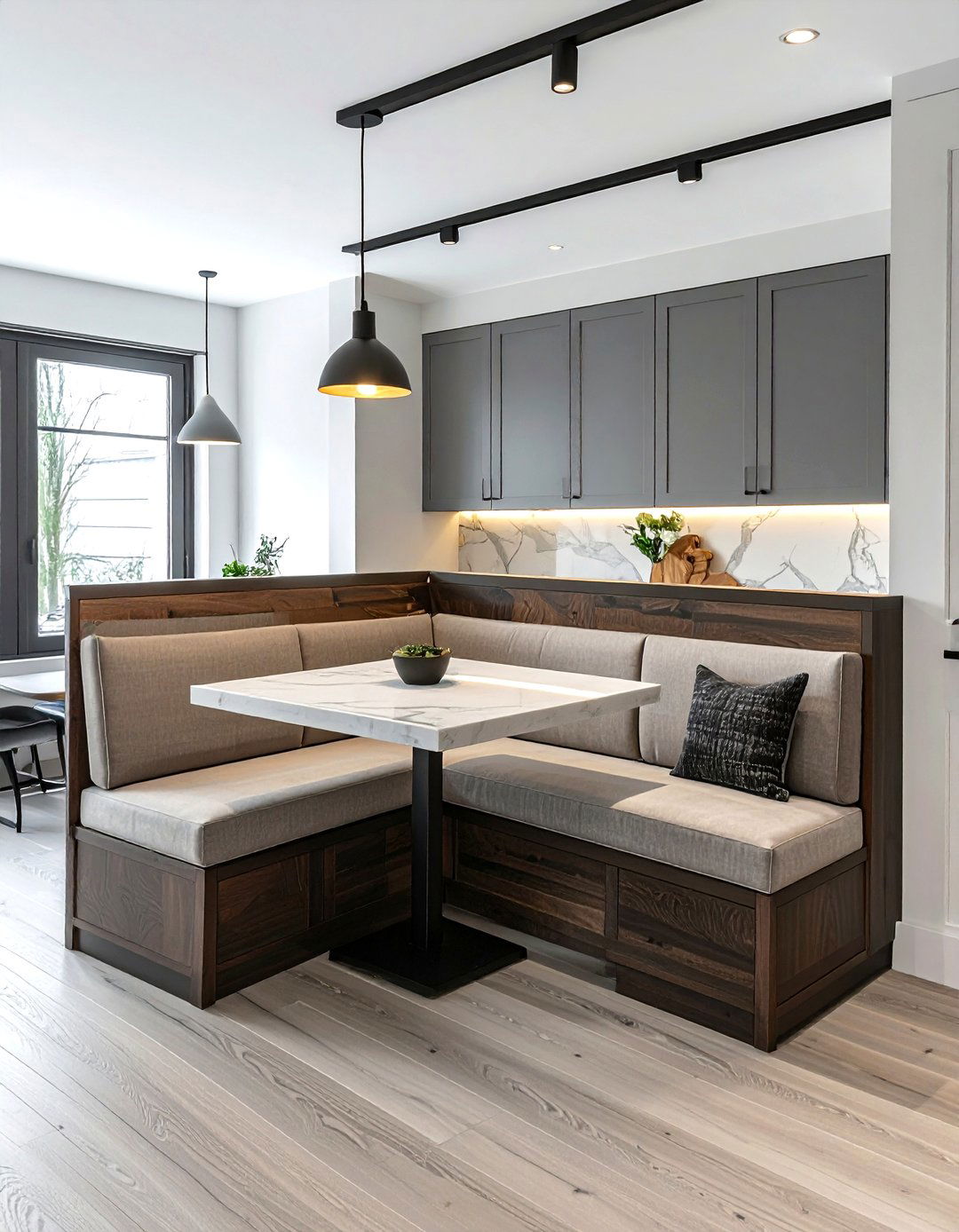 Kitchen corner bench - 30 L-shaped banquette dining ideas