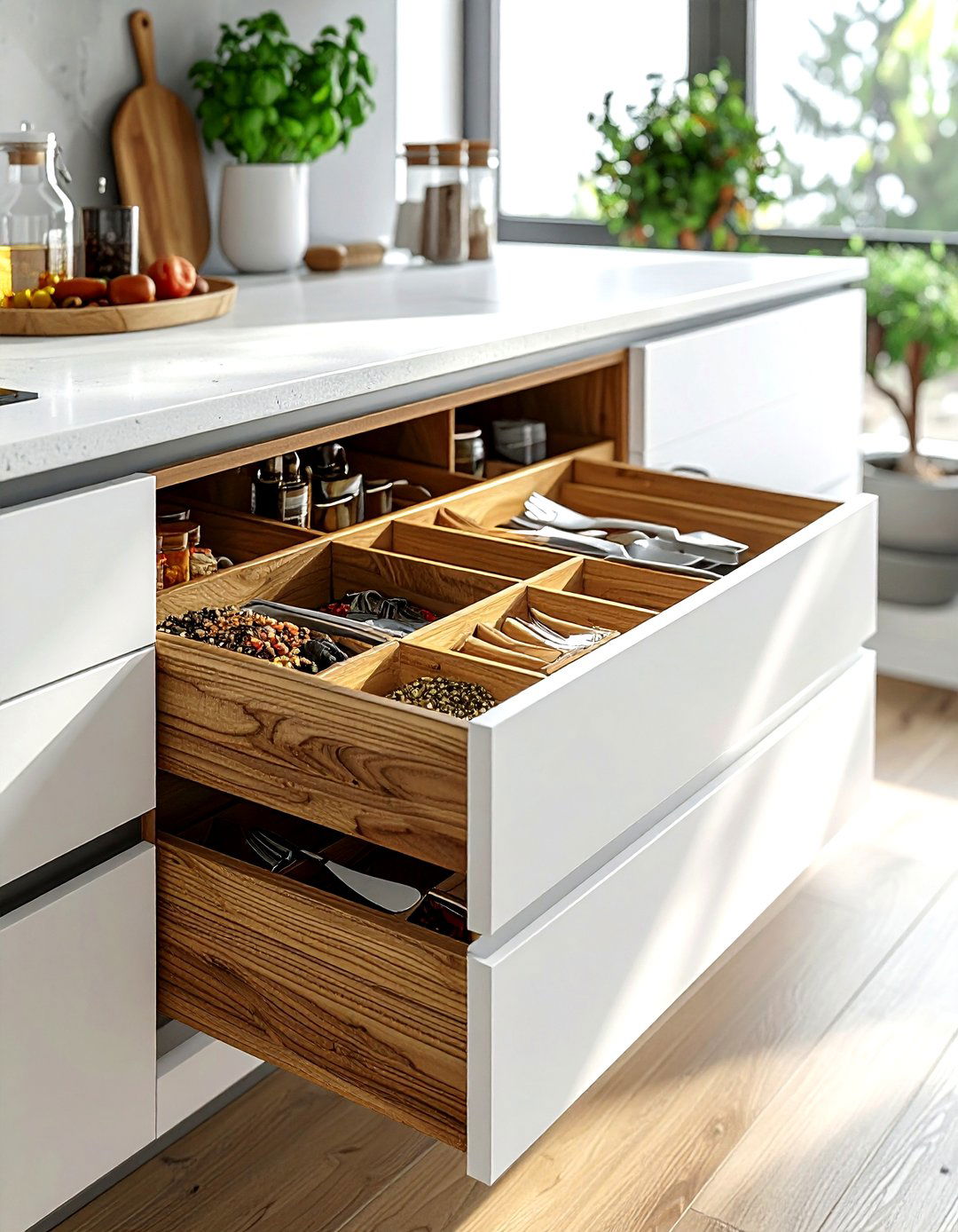 Kitchen drawer organization - 30 kitchen design mistakes