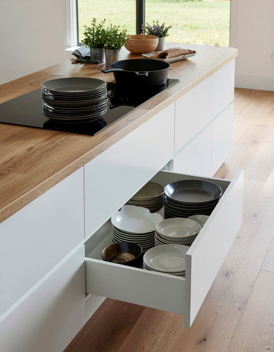 Kitchen drawer storage - 30 kitchen layout tips