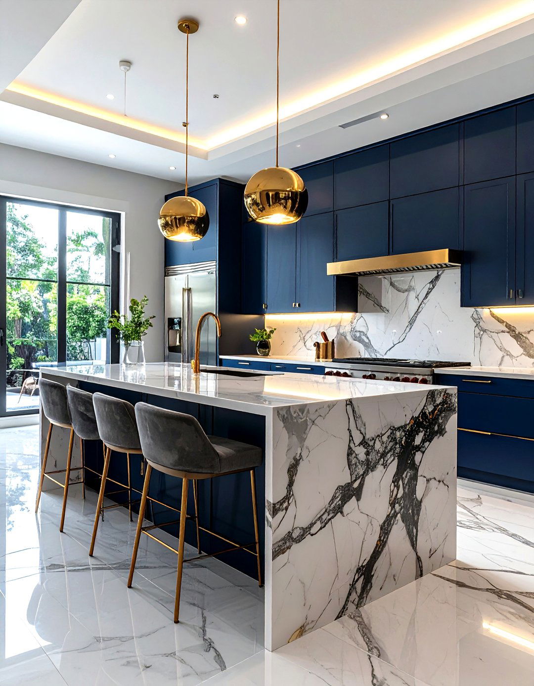 Kitchen island focal lighting - 30 kitchen recessed lighting ideas