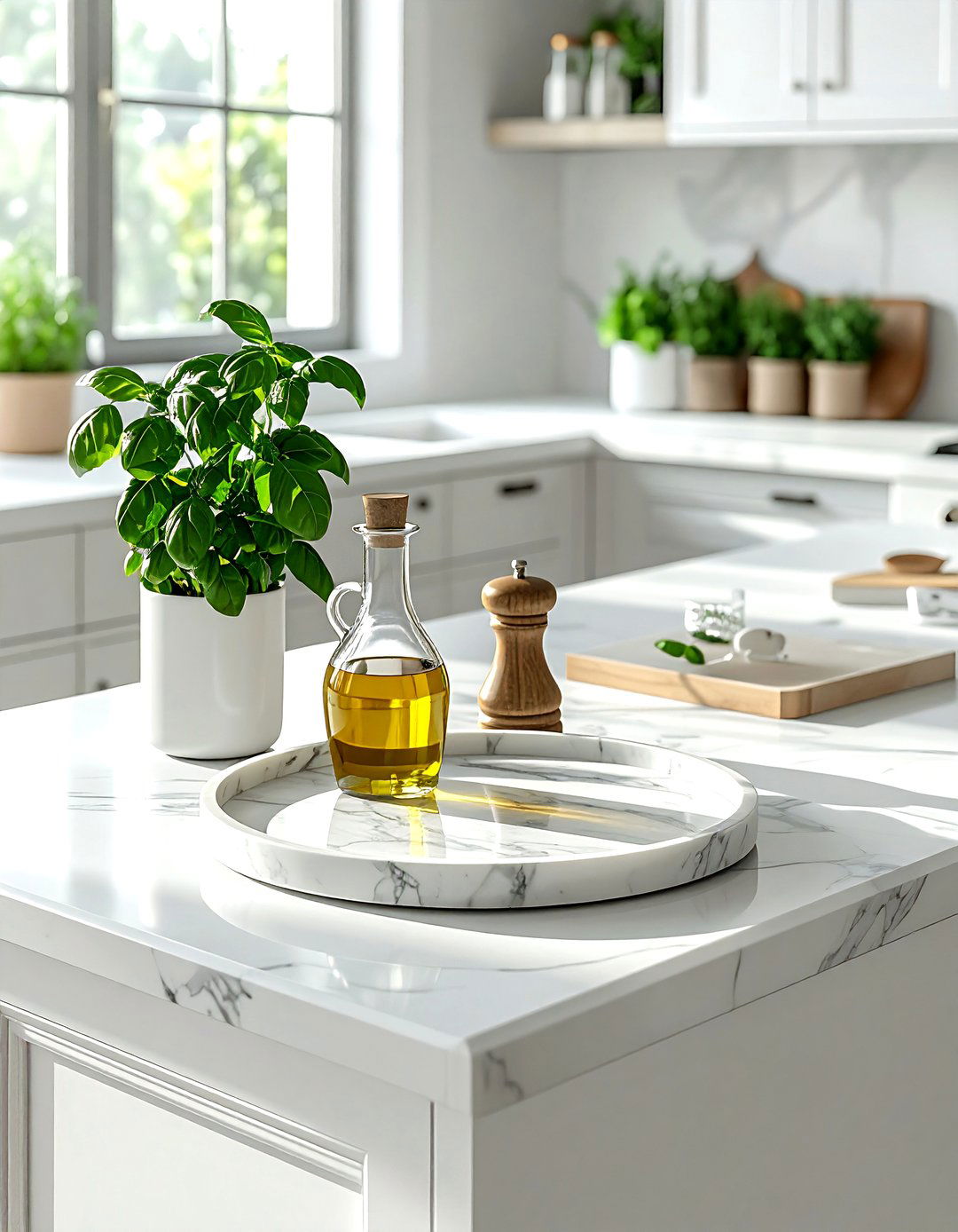 Kitchen island round tray - 30 round tray ideas