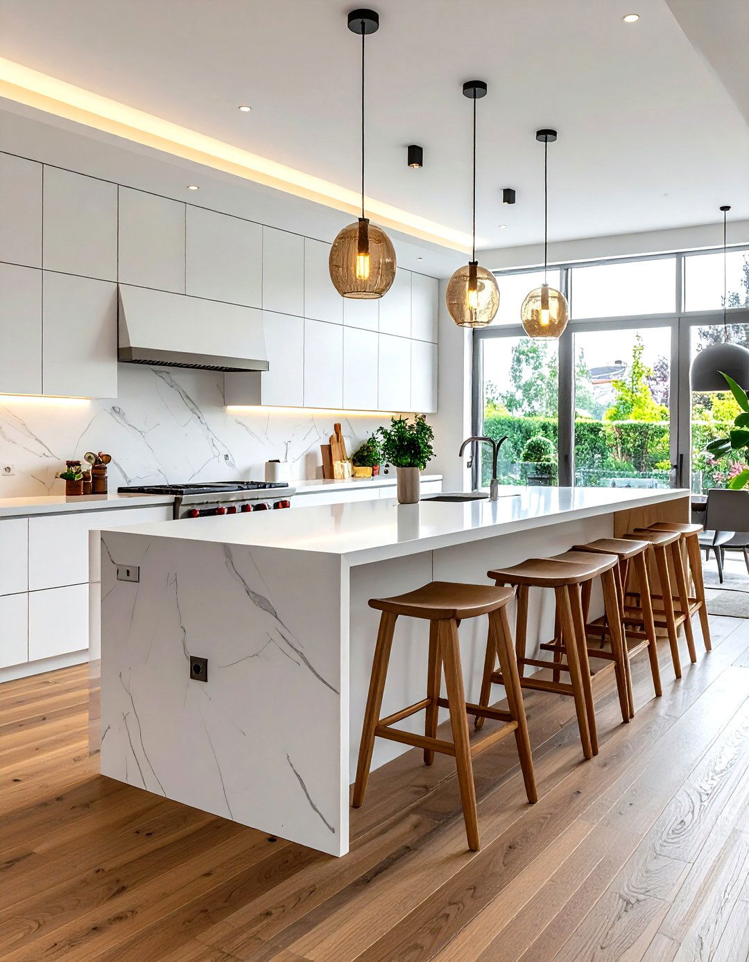 Kitchen island with seating - 30 Scandinavian kitchen ideas