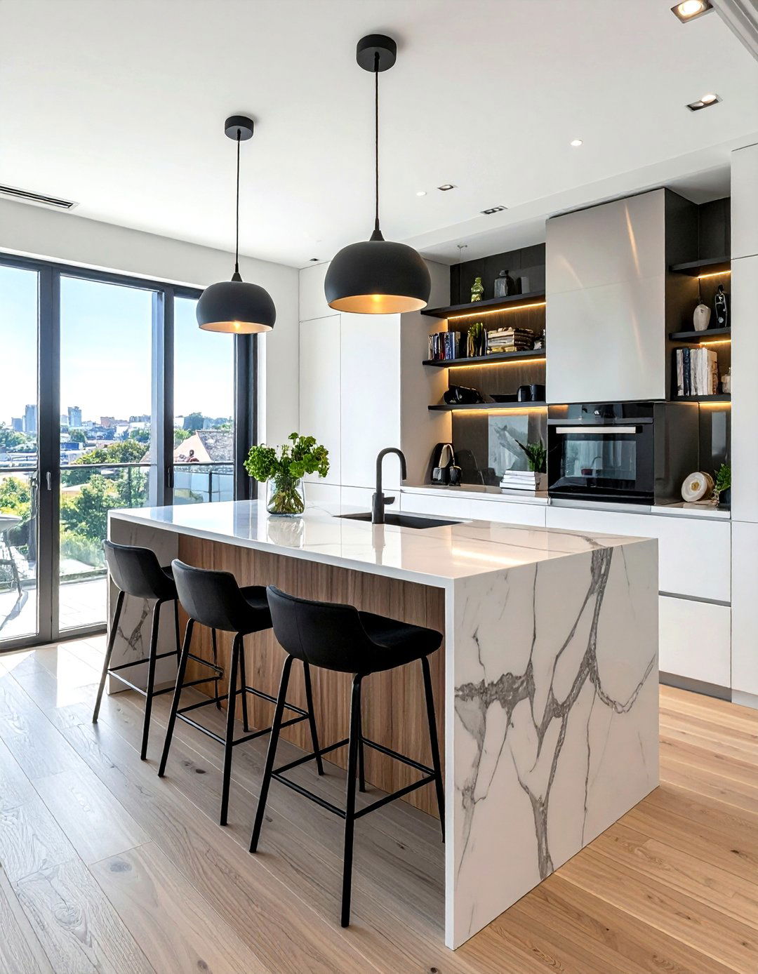 Kitchen island with seating - 30 townhouse kitchen ideas