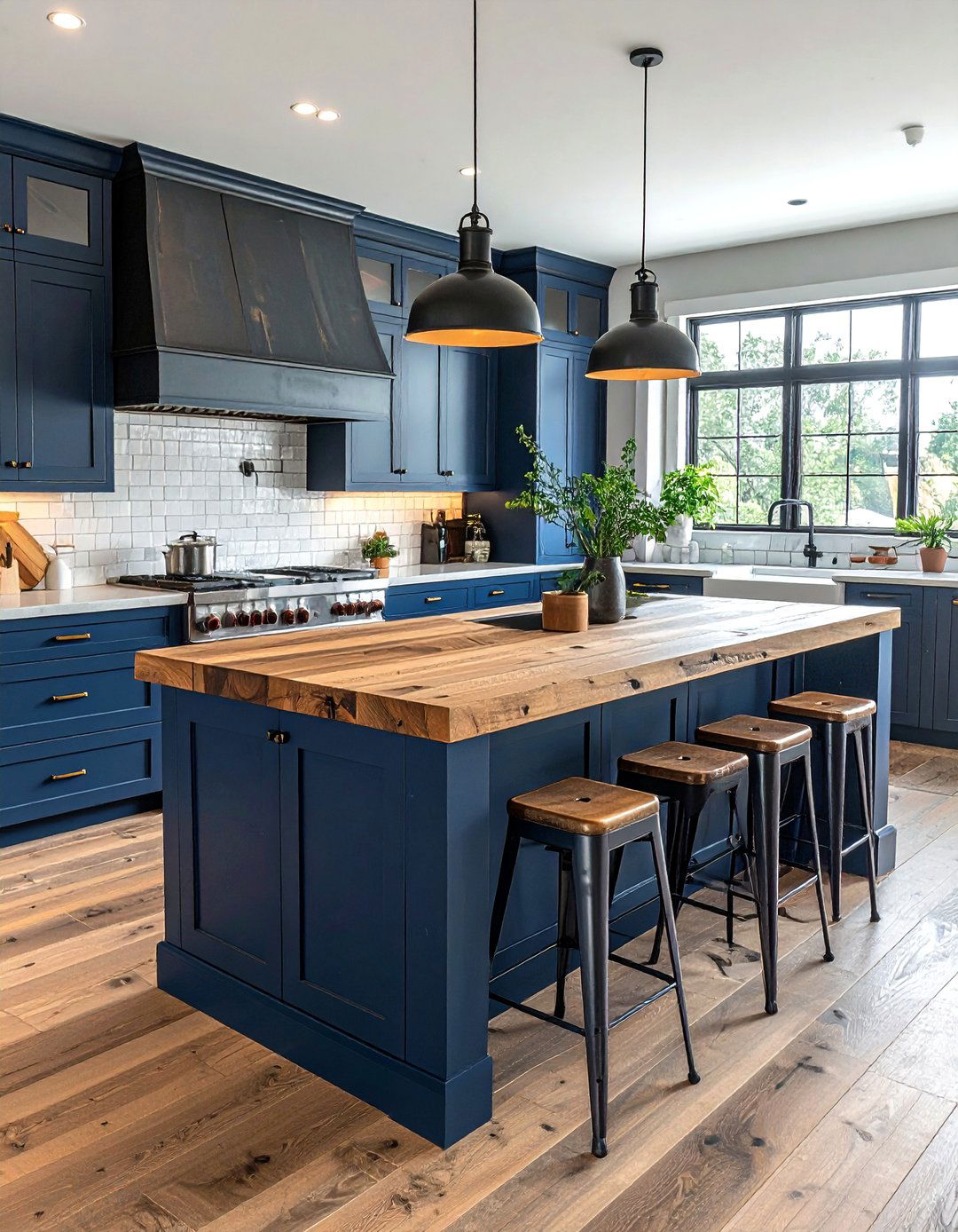 Kitchen island wood top - 30 rustic farmhouse kitchen ideas