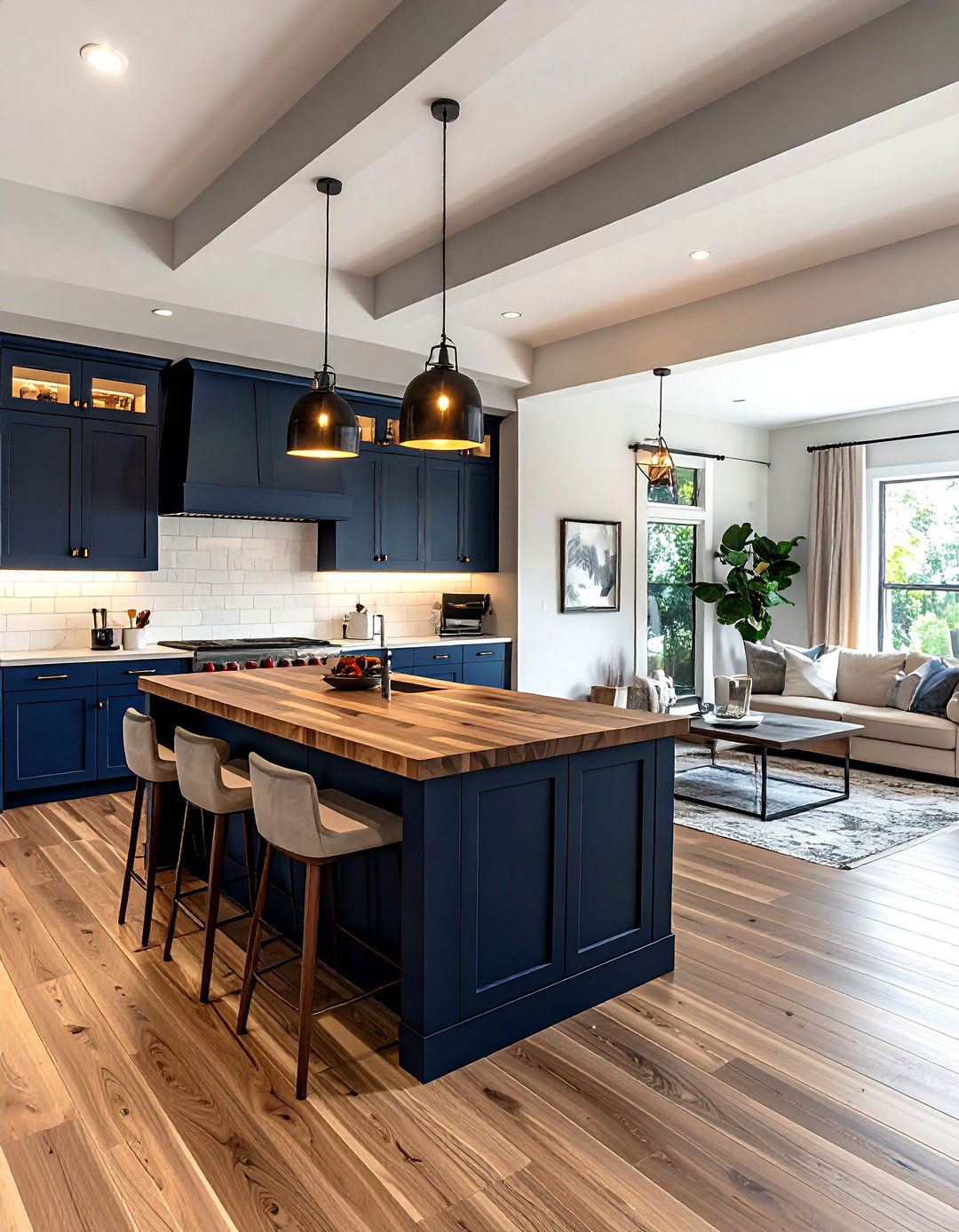 Kitchen living room with island - 30 kitchen living room combo ideas