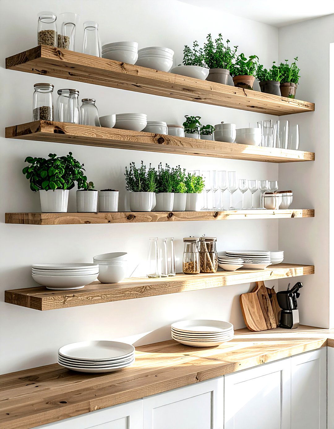 Kitchen open shelving - 30 creative decor ideas