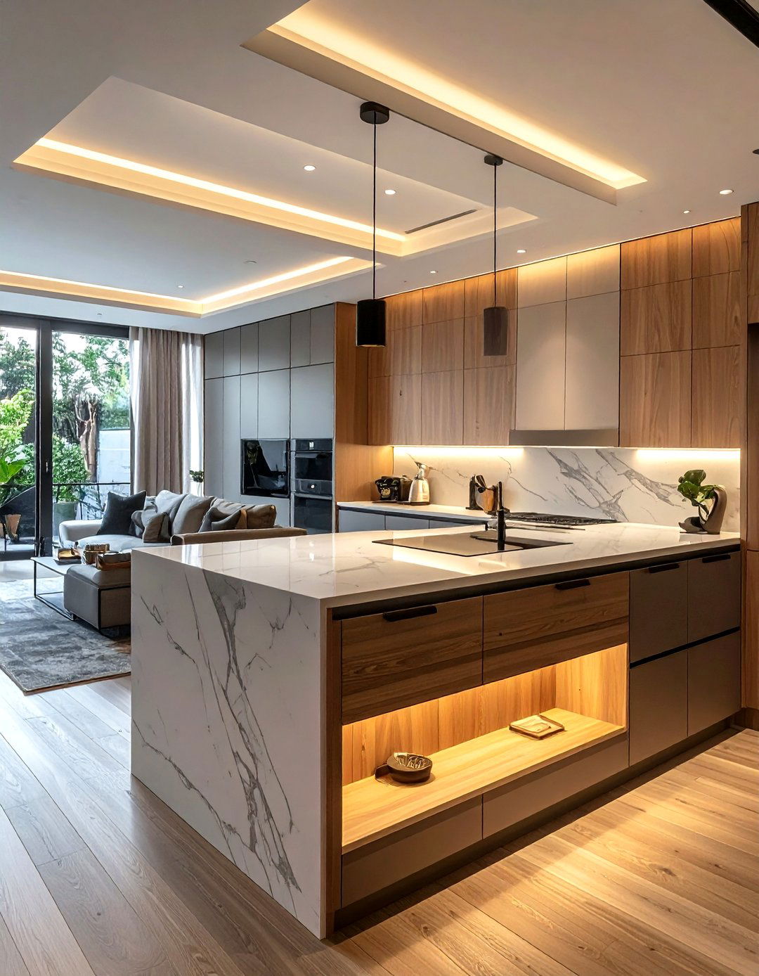 Kitchen peninsula charging station - 30 kitchen charging station ideas