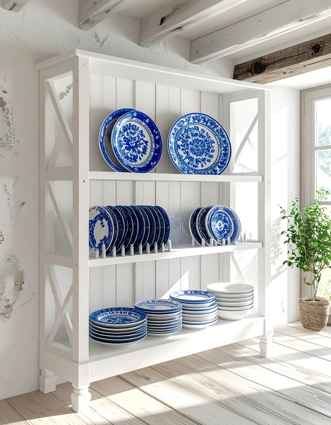 Kitchen plate rack - 30 DIY kitchen ideas