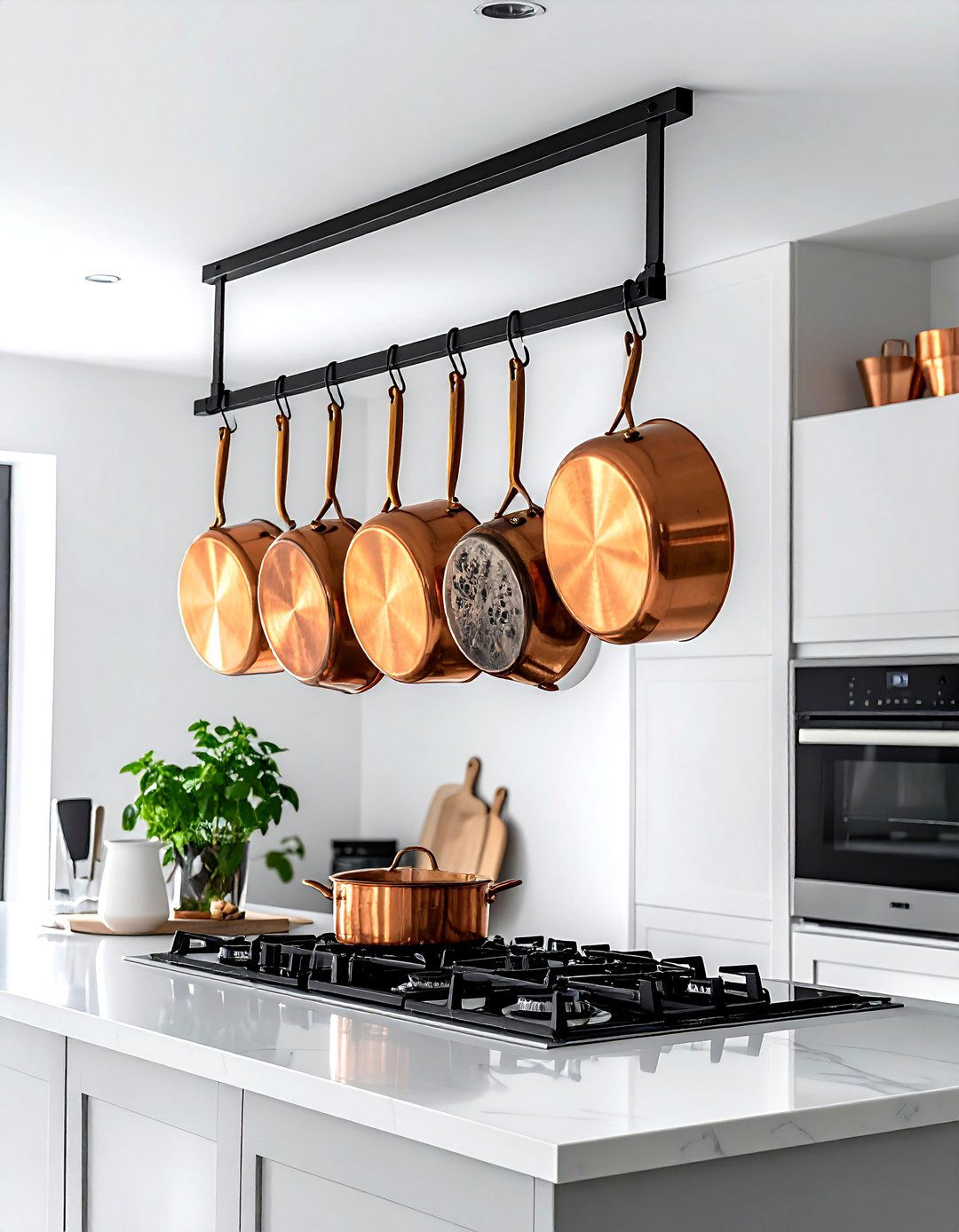 Kitchen pot rack - 30 kitchen furniture ideas